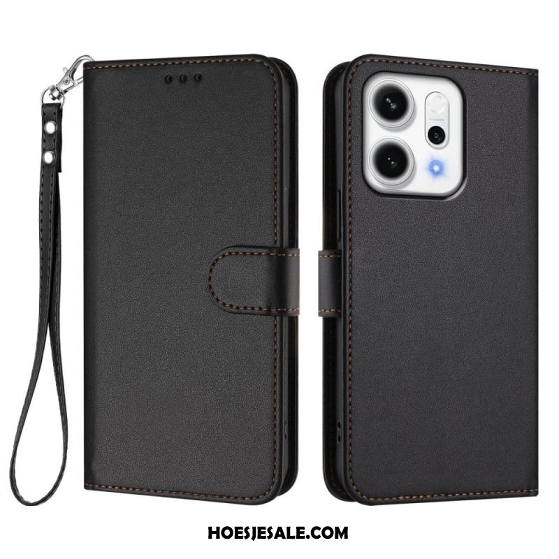 Leren Hoesje Oppo Reno 14 5g Monochroom