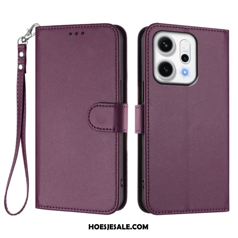 Leren Hoesje Oppo Reno 14 5g Monochroom