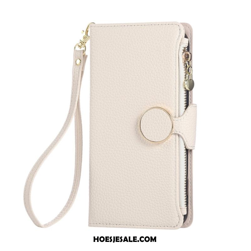 Leren Hoesje Oppo Reno 14 5g Portemonnee Met Rits Bescherming Hoesje