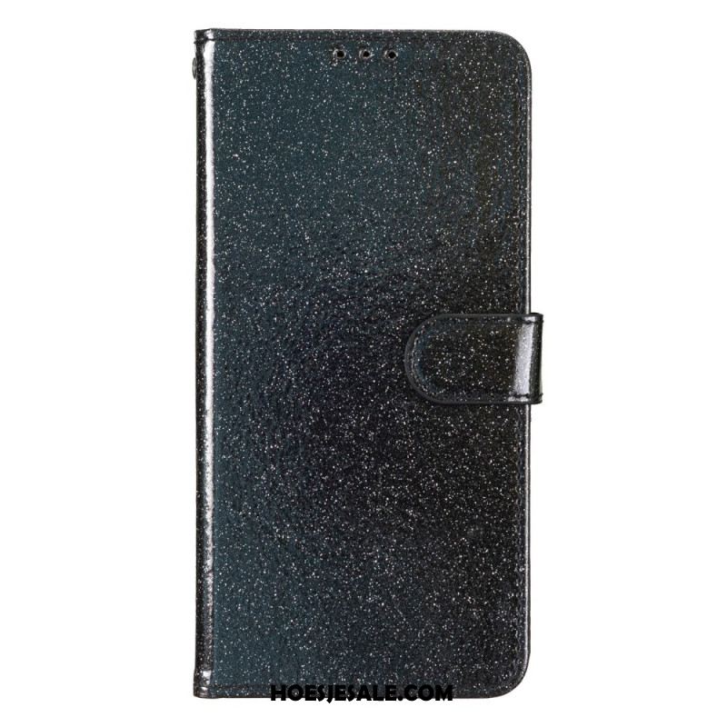 Leren Hoesje Oppo Reno 14 Pro 5g Glitter Bescherming Hoesje