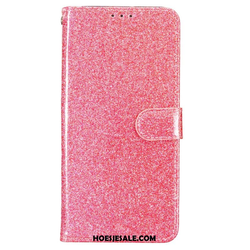 Leren Hoesje Oppo Reno 14 Pro 5g Glitter Bescherming Hoesje