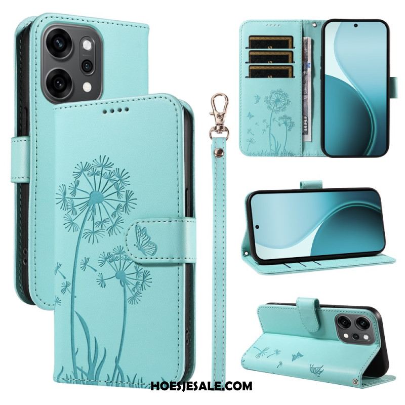 Leren Hoesje Oppo Reno 14 Pro 5g Paardenbloemband