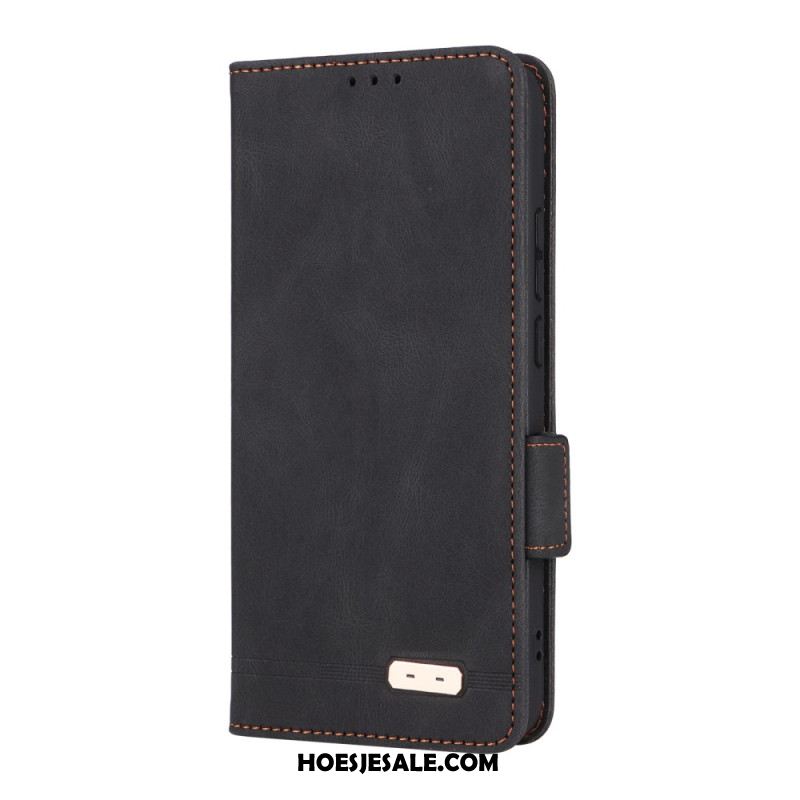 Leren Hoesje Oppo Reno 14 Pro 5g Vintage Suède-effect Bescherming Hoesje