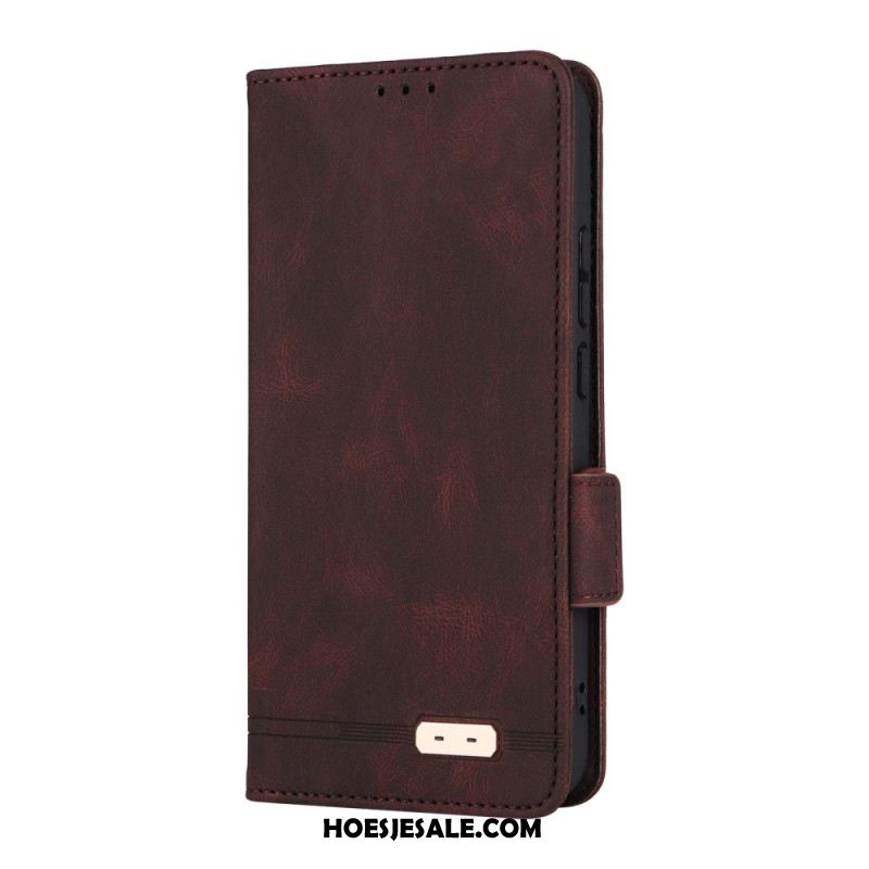 Leren Hoesje Oppo Reno 14 Pro 5g Vintage Suède-effect Bescherming Hoesje