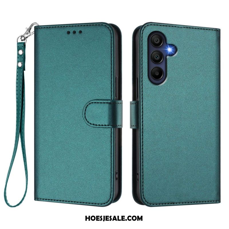 Leren Hoesje Samsung Galaxy A17 4g / 5g Eenvoudig Ontwerp Met Koord Bescherming Hoesje