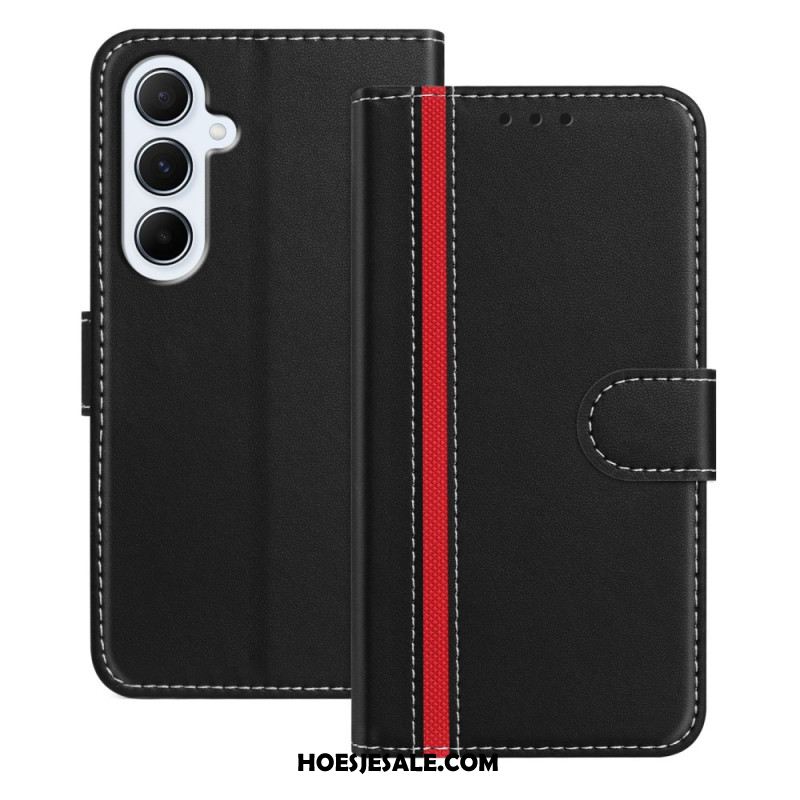 Leren Hoesje Samsung Galaxy A17 4g / 5g Gekleurde Rand