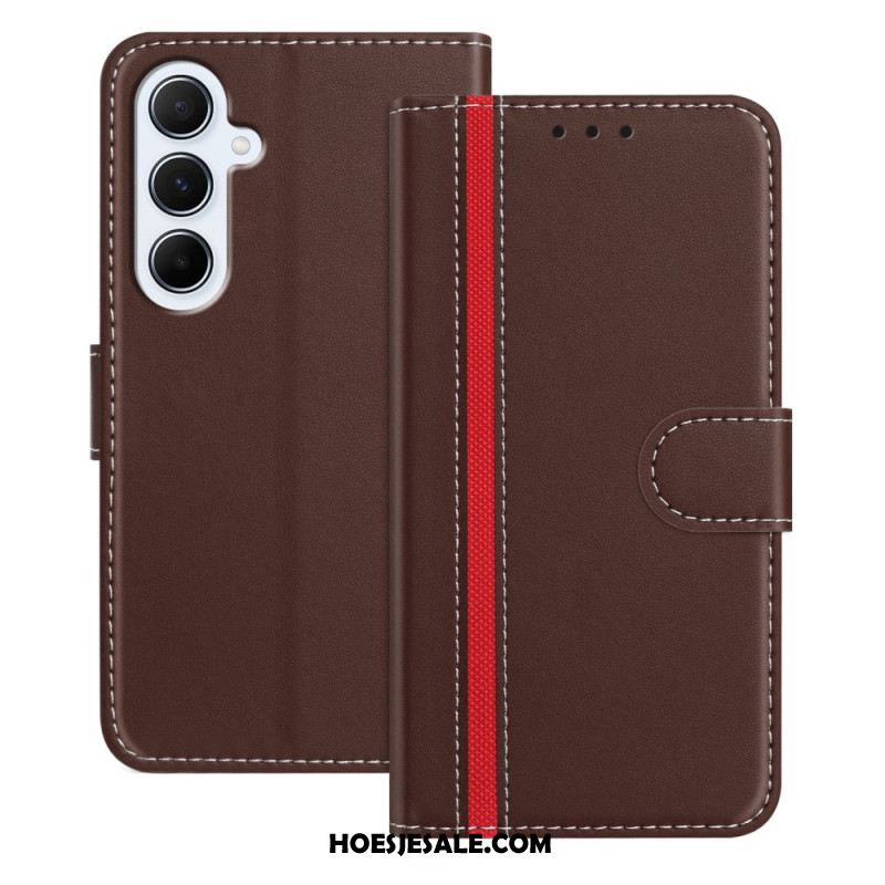 Leren Hoesje Samsung Galaxy A17 4g / 5g Gekleurde Rand