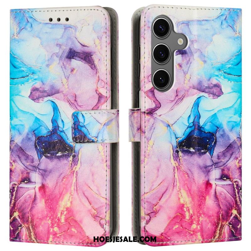 Leren Hoesje Samsung Galaxy A17 4g / 5g Marmer Bescherming Hoesje