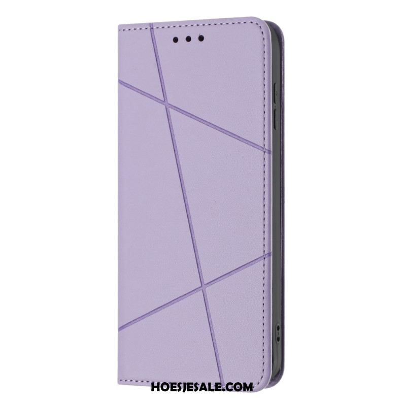 Leren Hoesje Samsung Galaxy A17 4g / 5g Strepen Bescherming Hoesje