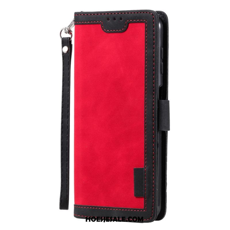 Leren Hoesje Samsung Galaxy A17 4g / 5g Vintage Rfid-portemonnee Bescherming Hoesje