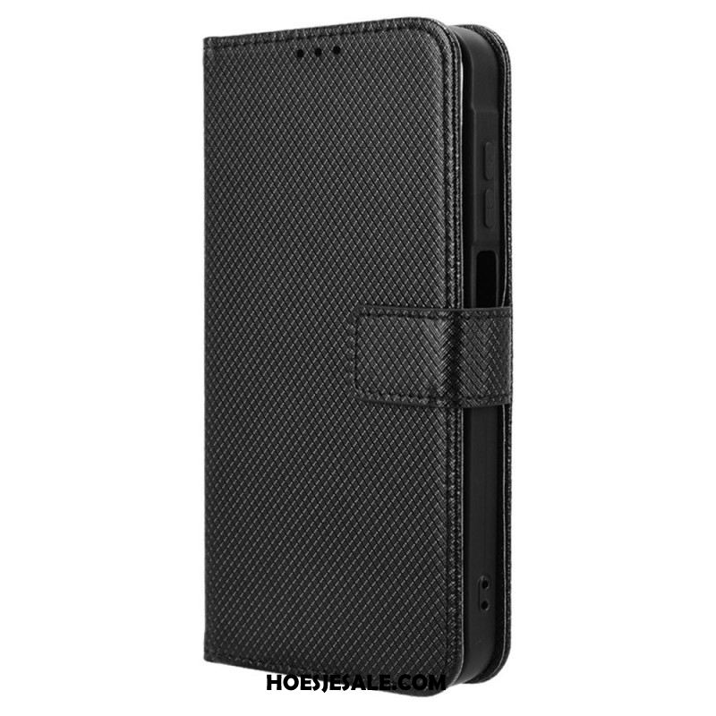 Leren Hoesje Samsung Galaxy M55 5g Gestippelde Band