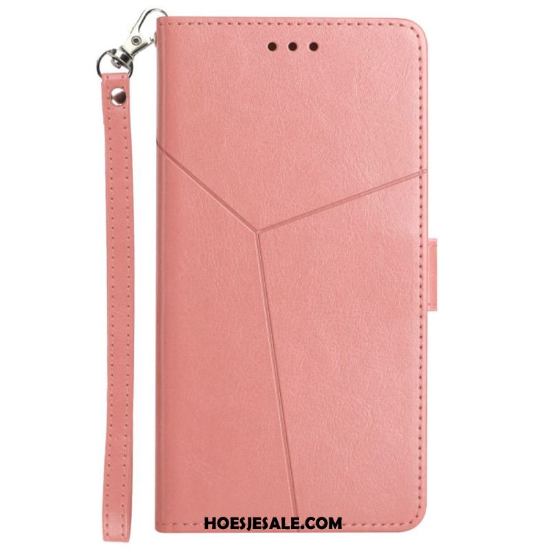 Leren Hoesje Samsung Galaxy M55 5g Y-bandontwerp Bescherming Hoesje