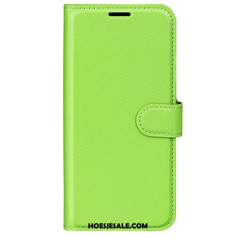 Leren Hoesje Samsung Galaxy S24 5g Litchi Kunstleer Bescherming Hoesje