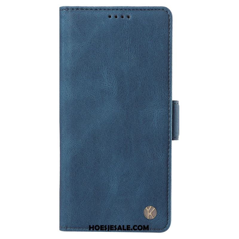 Leren Hoesje Samsung Galaxy S24 Fe Yikatu Suède-effect Bescherming Hoesje