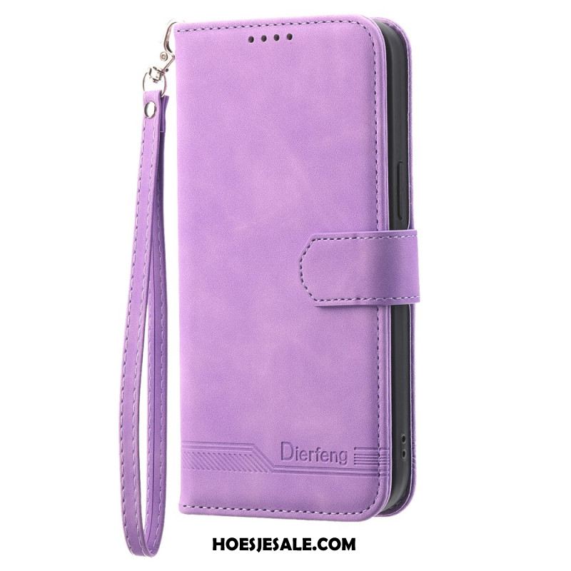 Leren Hoesje Samsung Galaxy S24 Plus 5g Dierfeng Bescherming Hoesje