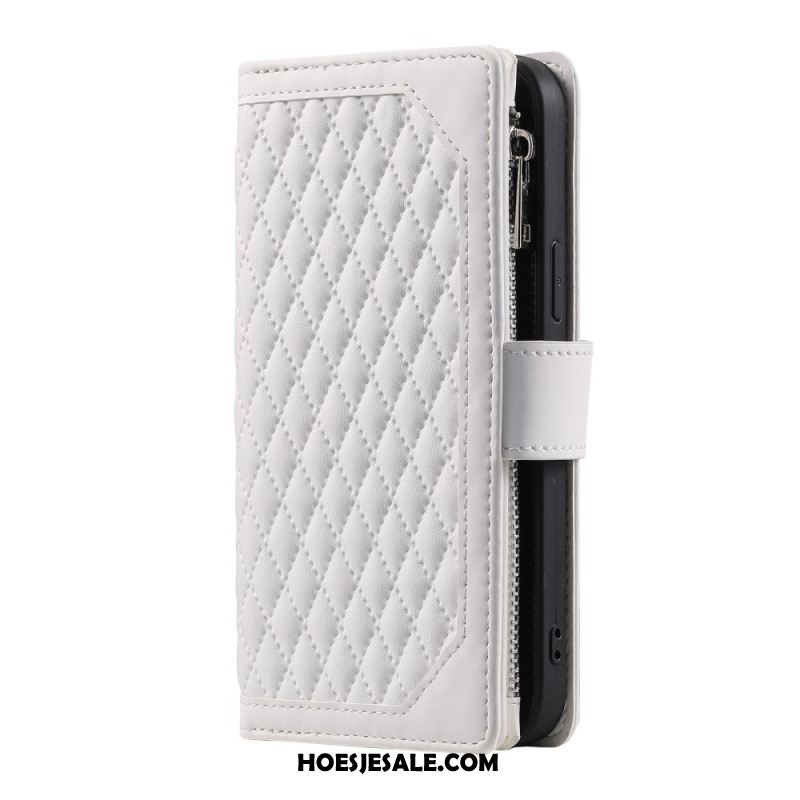 Leren Hoesje Samsung Galaxy S25 5g Edge Gewatteerde Portemonnee Bescherming Hoesje