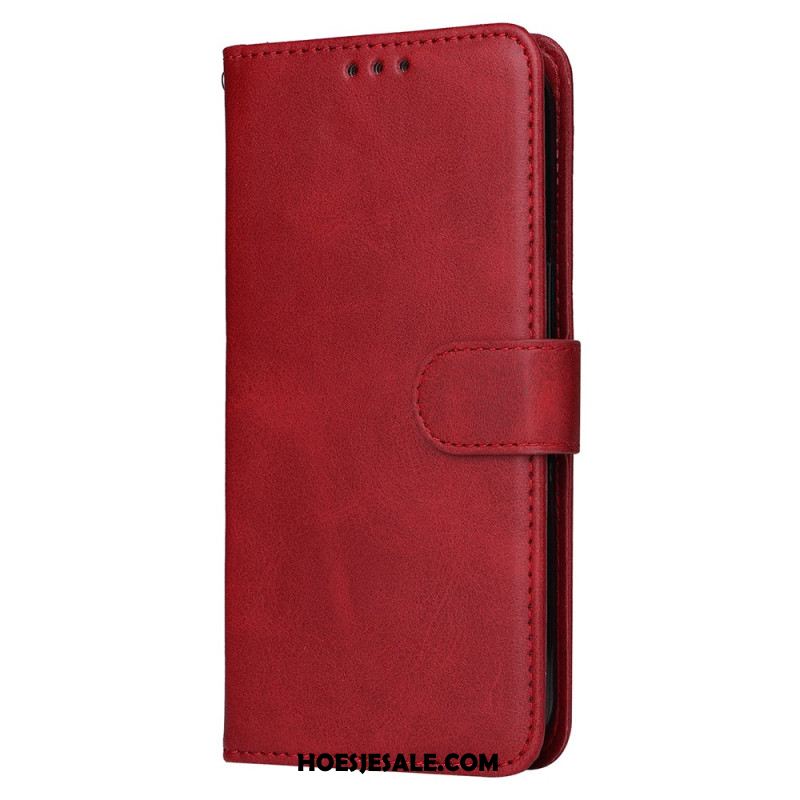 Leren Hoesje Samsung Galaxy S25 5g Edge Kalfsleertextuur Bescherming Hoesje