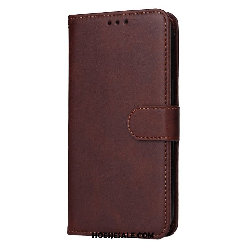 Leren Hoesje Samsung Galaxy S25 5g Edge Kalfsleertextuur Bescherming Hoesje