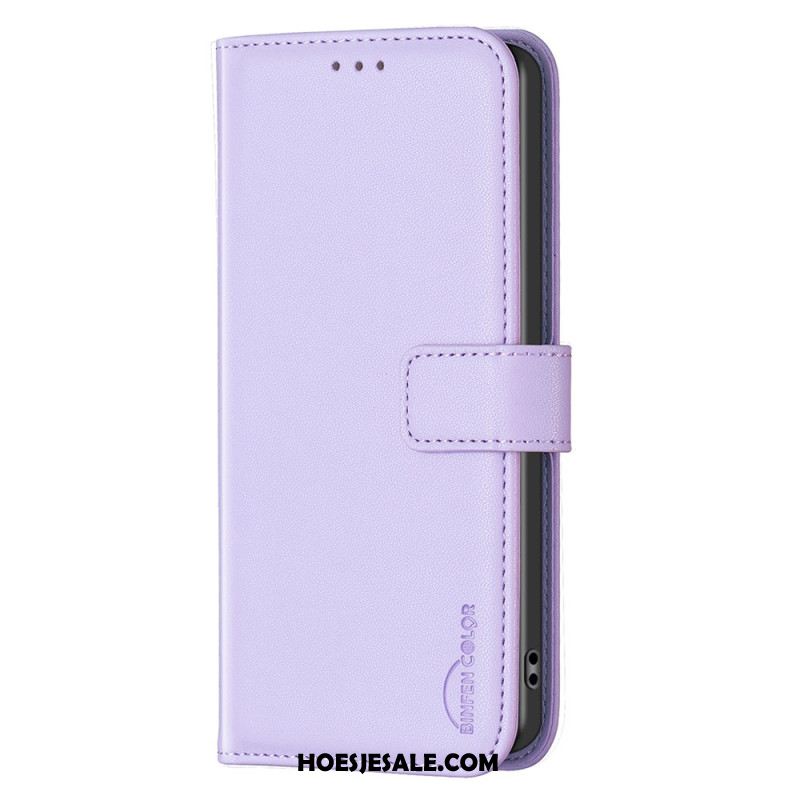 Leren Hoesje Samsung Galaxy S25 5g Edge Klassieke Binfen-kleur