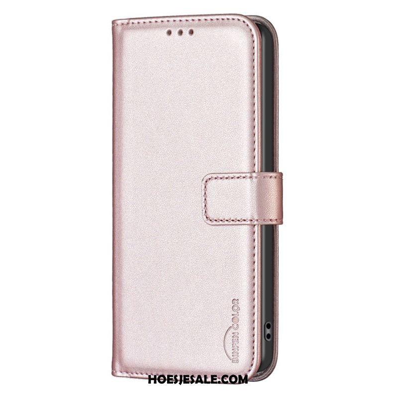 Leren Hoesje Samsung Galaxy S25 5g Edge Klassieke Binfen-kleur