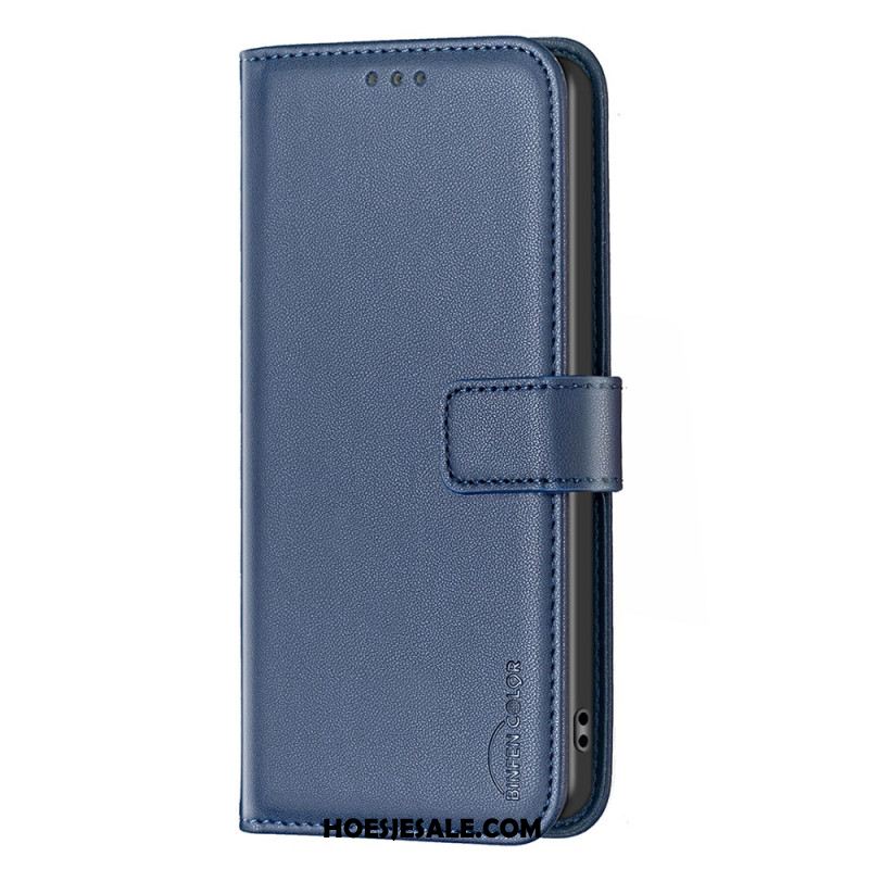 Leren Hoesje Samsung Galaxy S25 5g Edge Klassieke Binfen-kleur