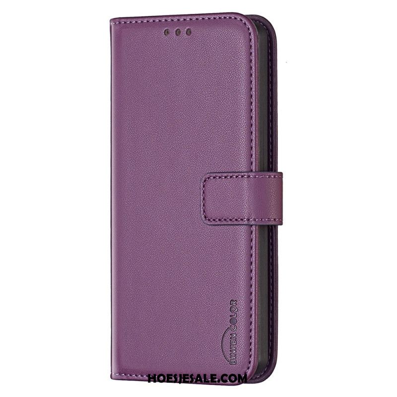 Leren Hoesje Samsung Galaxy S25 5g Edge Klassieke Binfen-kleur