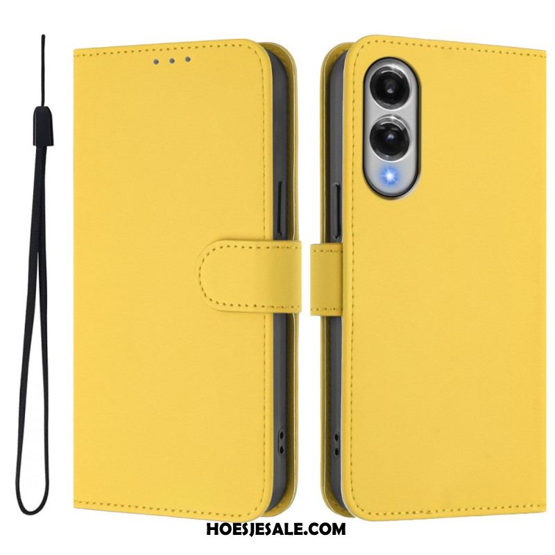 Leren Hoesje Samsung Galaxy S25 5g Edge Monochroom