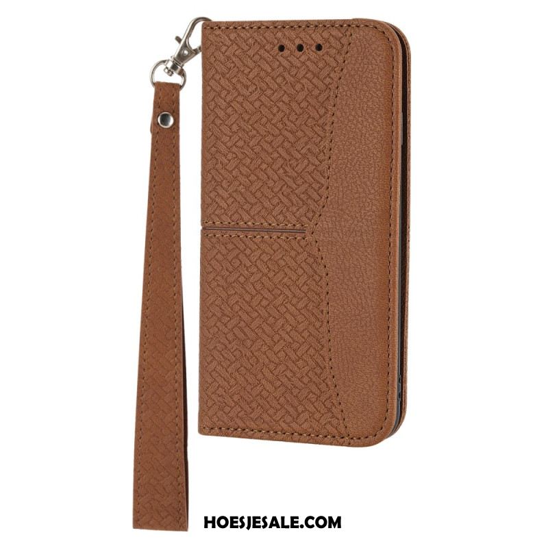 Leren Hoesje Samsung Galaxy S25 5g Sierlijke Rand Bescherming Hoesje