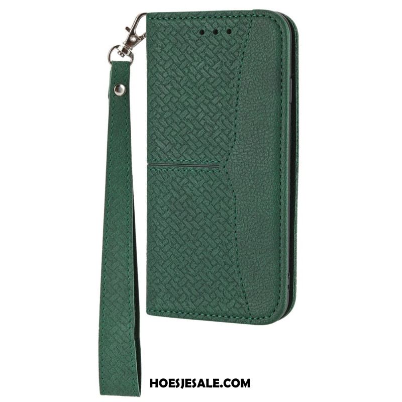 Leren Hoesje Samsung Galaxy S25 5g Sierlijke Rand Bescherming Hoesje