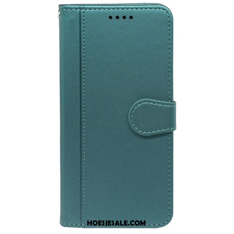 Leren Hoesje Samsung Galaxy S25 5g Vintage Stijl Bescherming Hoesje