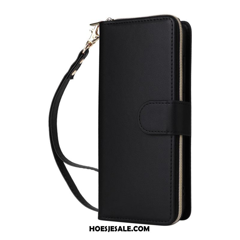 Leren Hoesje Samsung Galaxy S25 Fe Kunstleer Met Bandje