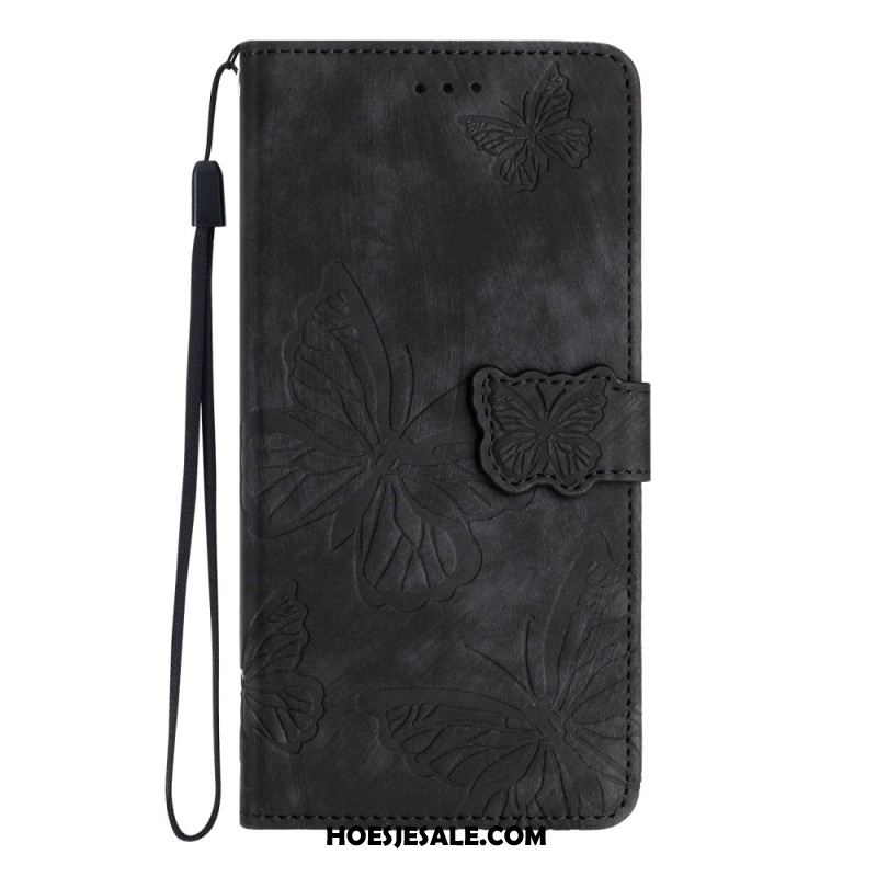 Leren Hoesje Samsung Galaxy S25 Fe Vlinder Suède-effect Bescherming Hoesje