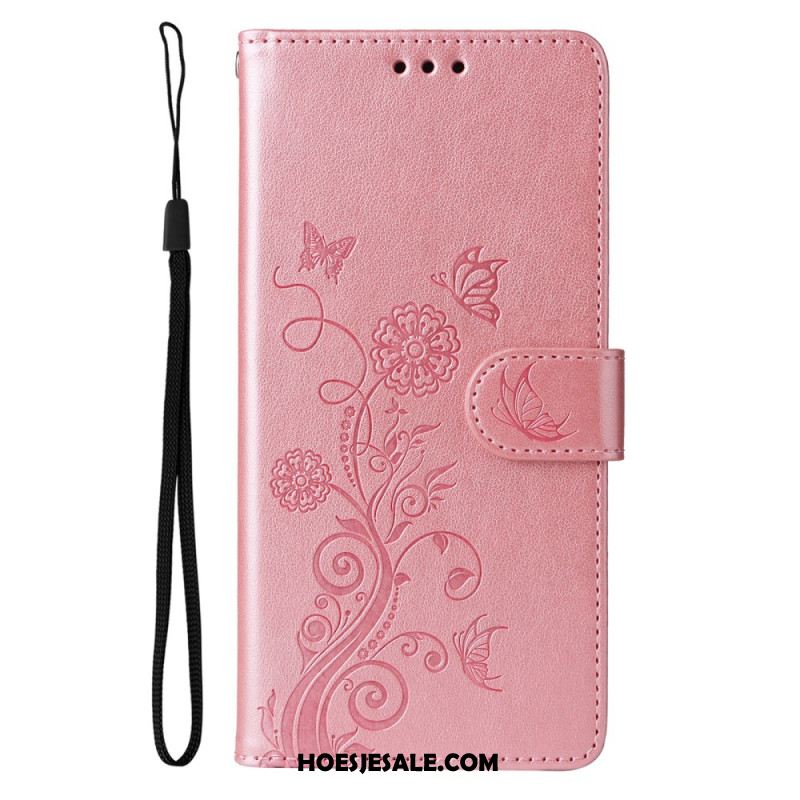 Leren Hoesje Samsung Galaxy S25 Plus 5g Kleine Bloemen Bescherming Hoesje