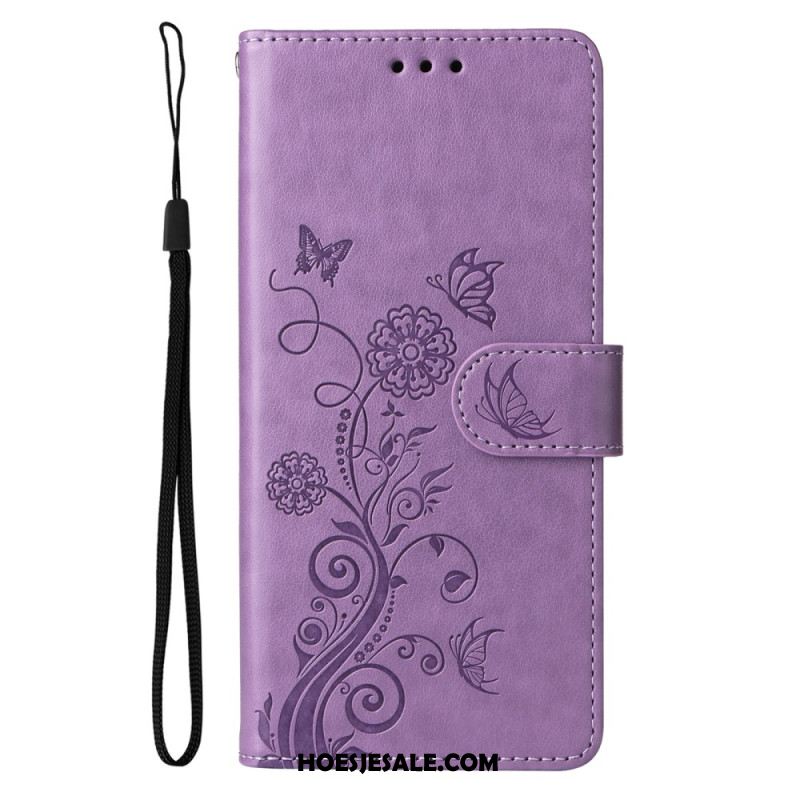 Leren Hoesje Samsung Galaxy S25 Plus 5g Kleine Bloemen Bescherming Hoesje