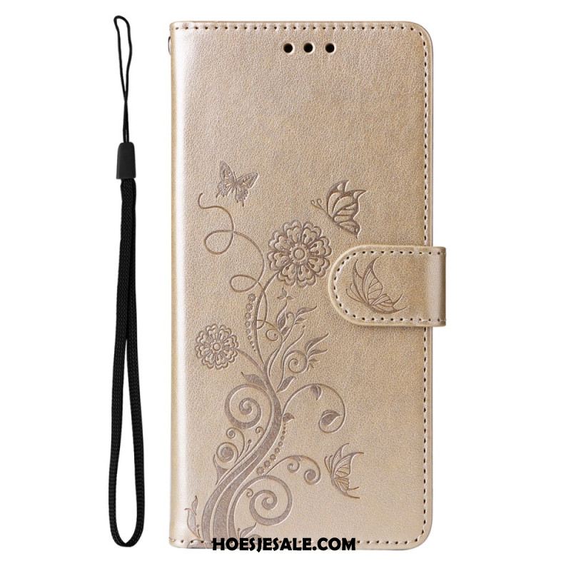 Leren Hoesje Samsung Galaxy S25 Plus 5g Kleine Bloemen Bescherming Hoesje