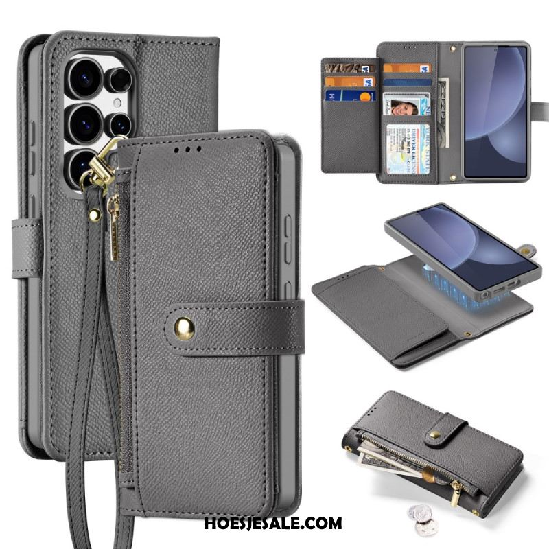 Leren Hoesje Samsung Galaxy S25 Ultra 5g Afneembare Lawa-serie Dux Ducis-hoes Bescherming Hoesje