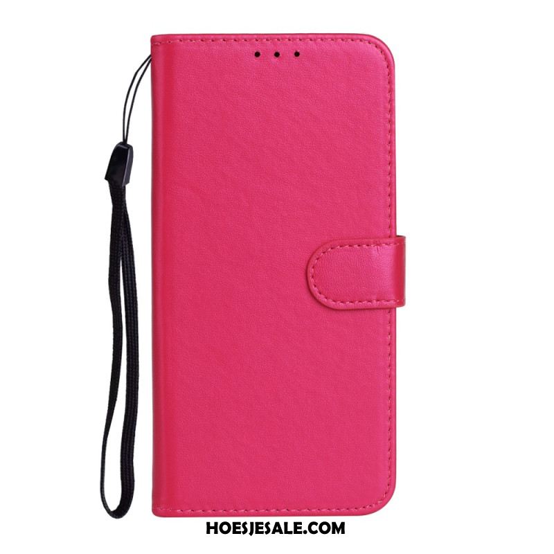 Leren Hoesje Samsung Galaxy S25 Ultra 5g Effen Kunstleer