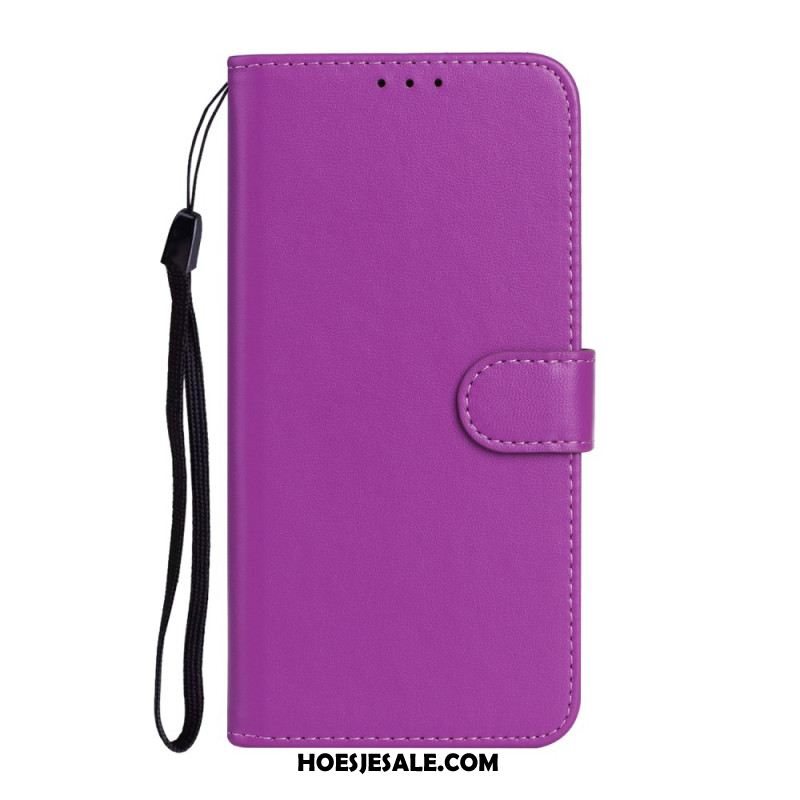 Leren Hoesje Samsung Galaxy S25 Ultra 5g Effen Kunstleer