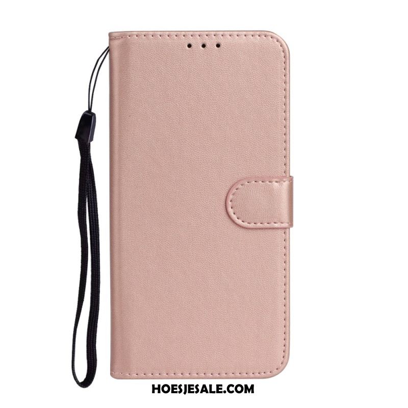 Leren Hoesje Samsung Galaxy S25 Ultra 5g Effen Kunstleer