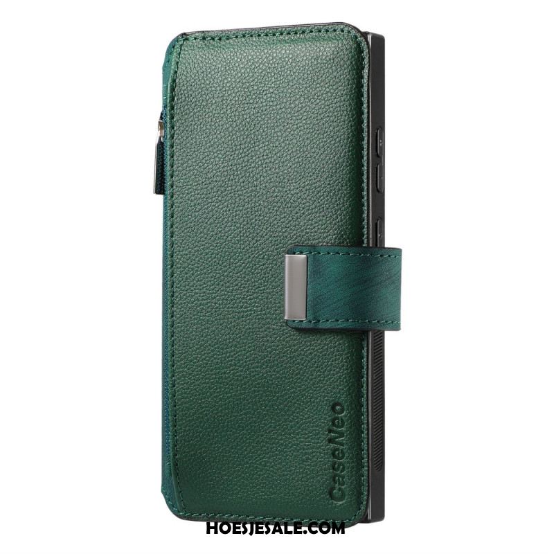 Leren Hoesje Samsung Galaxy S25 Ultra 5g Magnetische Hoes Afneembaar Bescherming Hoesje