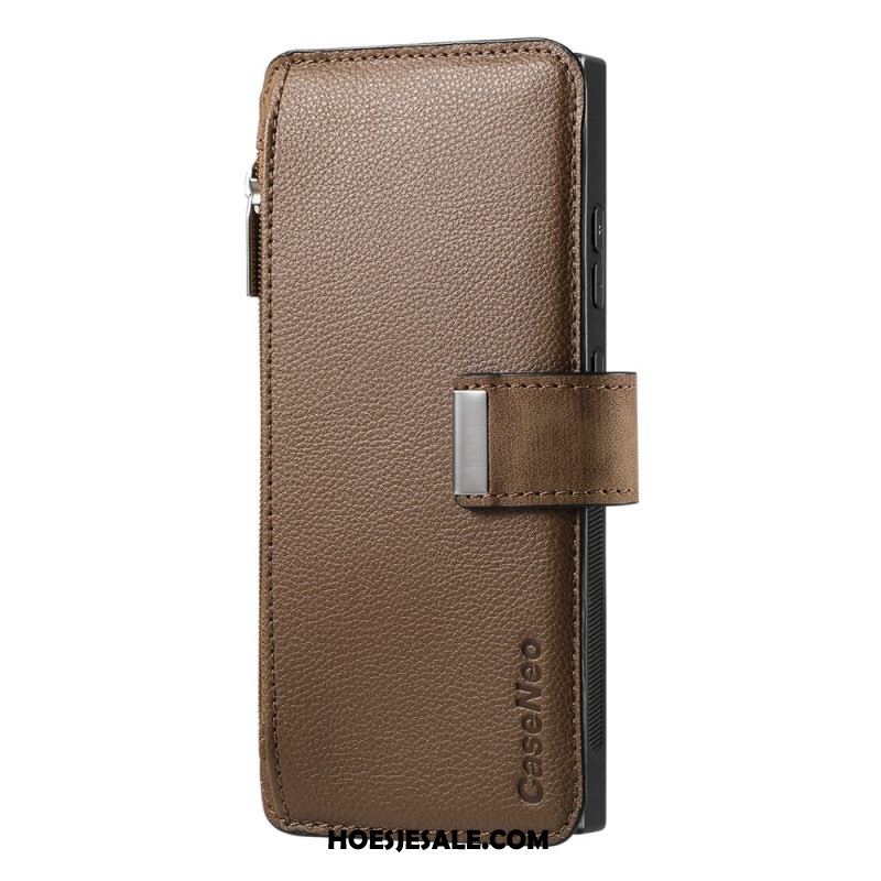 Leren Hoesje Samsung Galaxy S25 Ultra 5g Magnetische Hoes Afneembaar Bescherming Hoesje