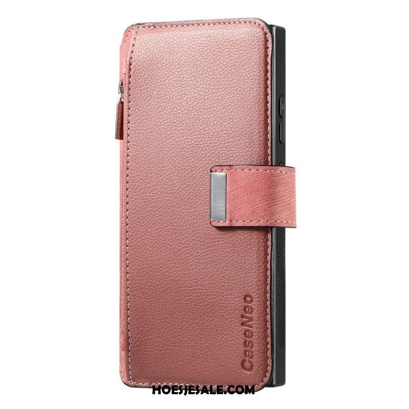 Leren Hoesje Samsung Galaxy S25 Ultra 5g Magnetische Hoes Afneembaar Bescherming Hoesje