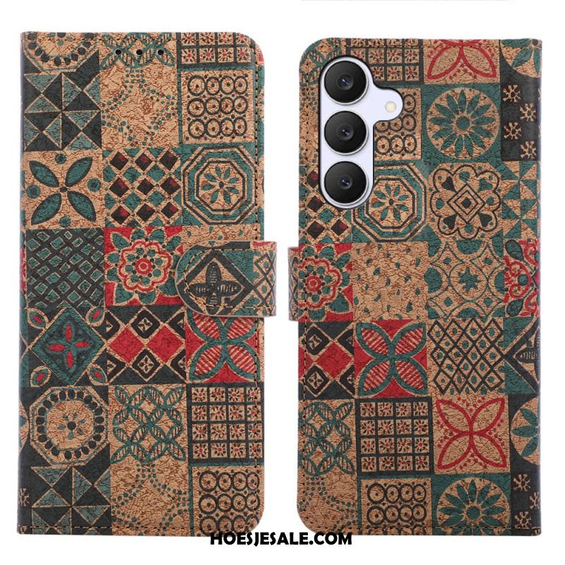 Leren Hoesje Samsung Galaxy S26 Etnisch Ontwerp Bescherming Hoesje