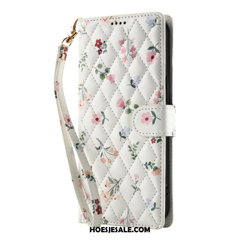 Leren Hoesje Samsung Galaxy S26 Plus Bloemenbandje