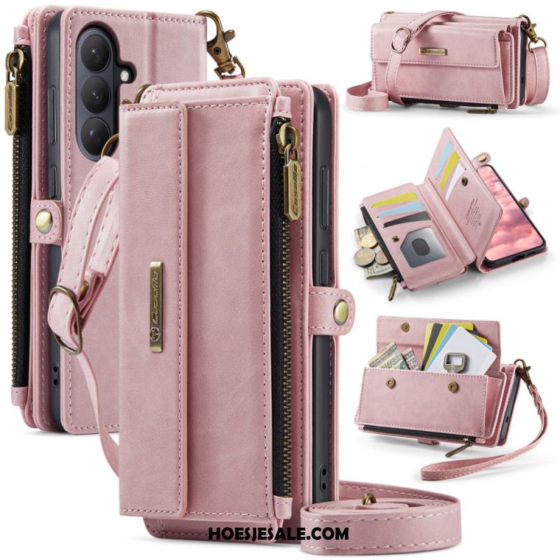 Leren Hoesje Samsung Galaxy S26 Plus Caseme Rfid-bescherming En Schouderband