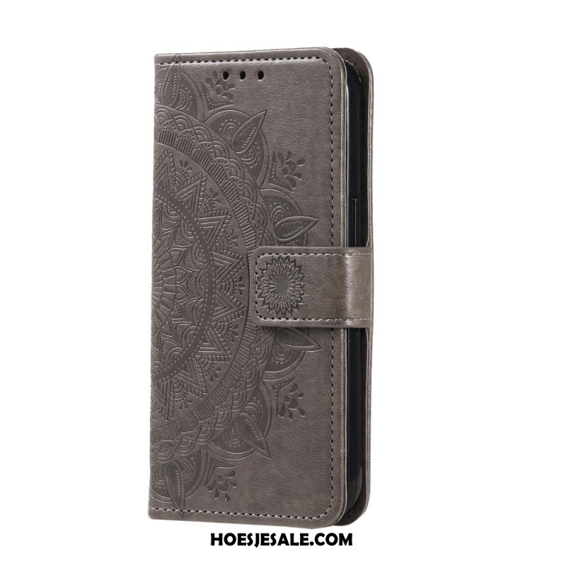 Leren Hoesje Samsung Galaxy S26 Plus Mandala Zon Bescherming Hoesje