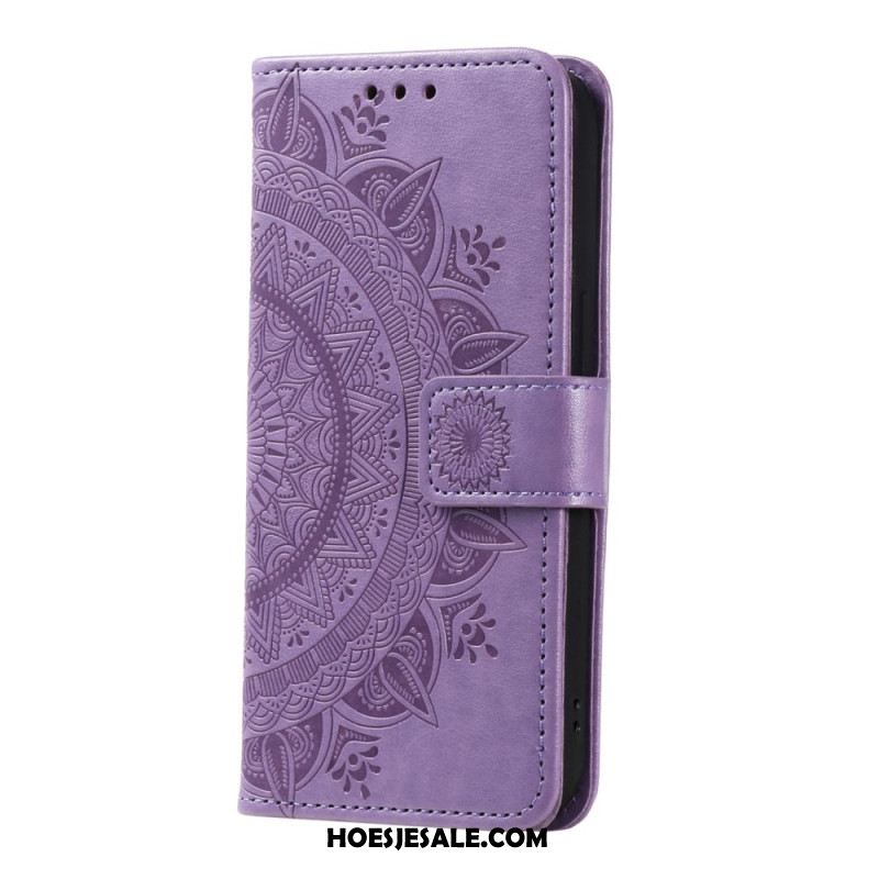 Leren Hoesje Samsung Galaxy S26 Plus Mandala Zon Bescherming Hoesje