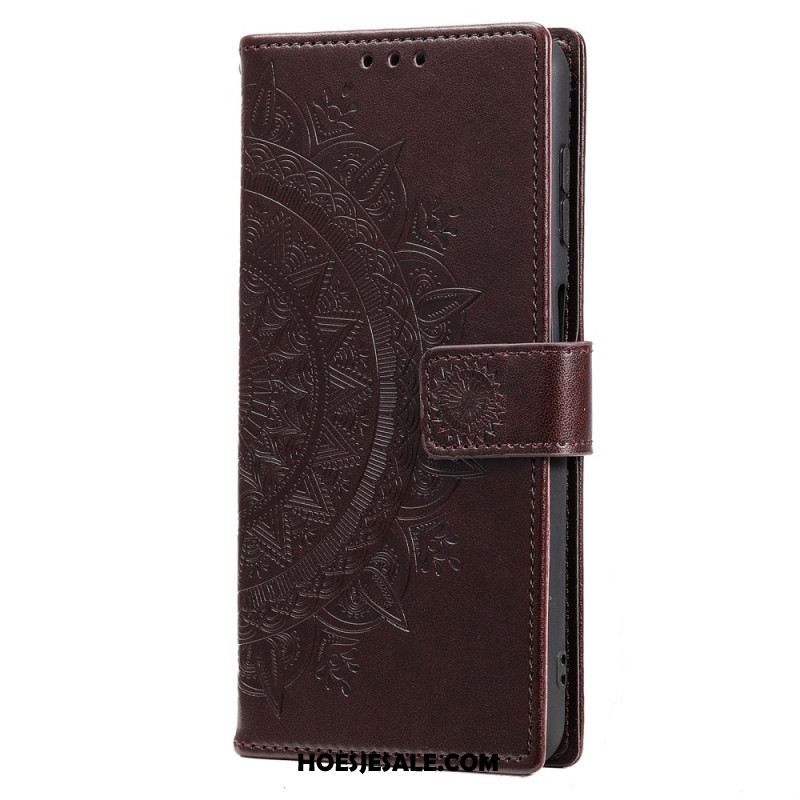 Leren Hoesje Samsung Galaxy S26 Plus Mandala Zon Bescherming Hoesje