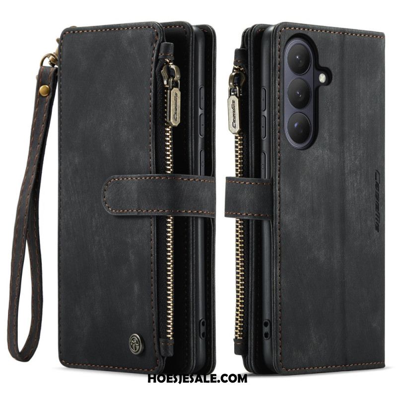 Leren Hoesje Samsung Galaxy S26 Plus Suède-effect Caseme Bescherming Hoesje