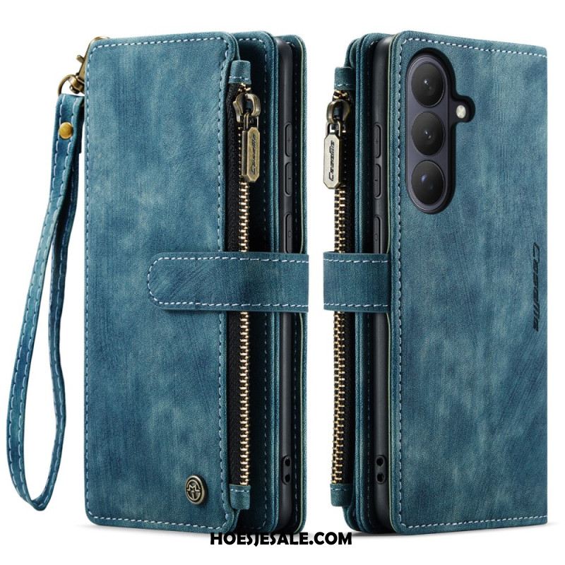 Leren Hoesje Samsung Galaxy S26 Plus Suède-effect Caseme Bescherming Hoesje